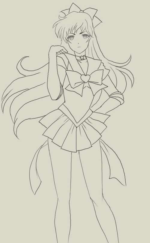 500x808 How To Draw Sailor Venus