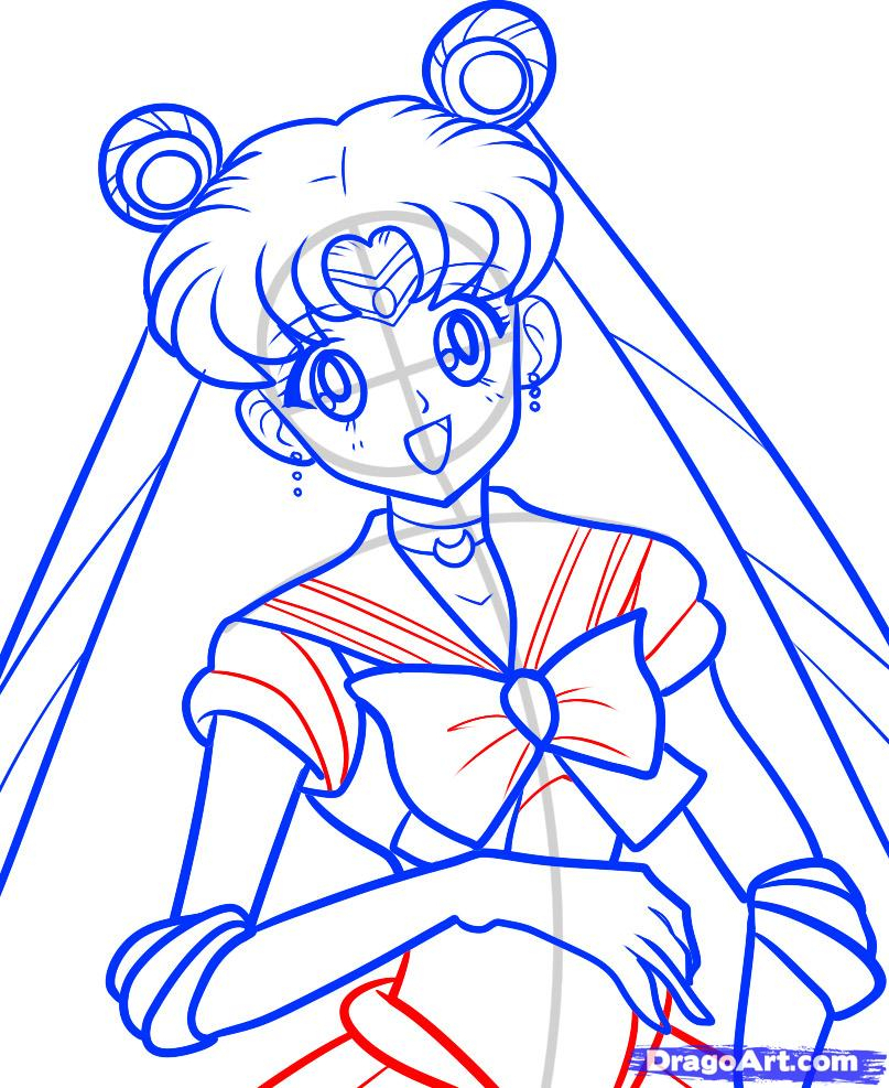 807x987 Sailor Moon Drawing Tutorial