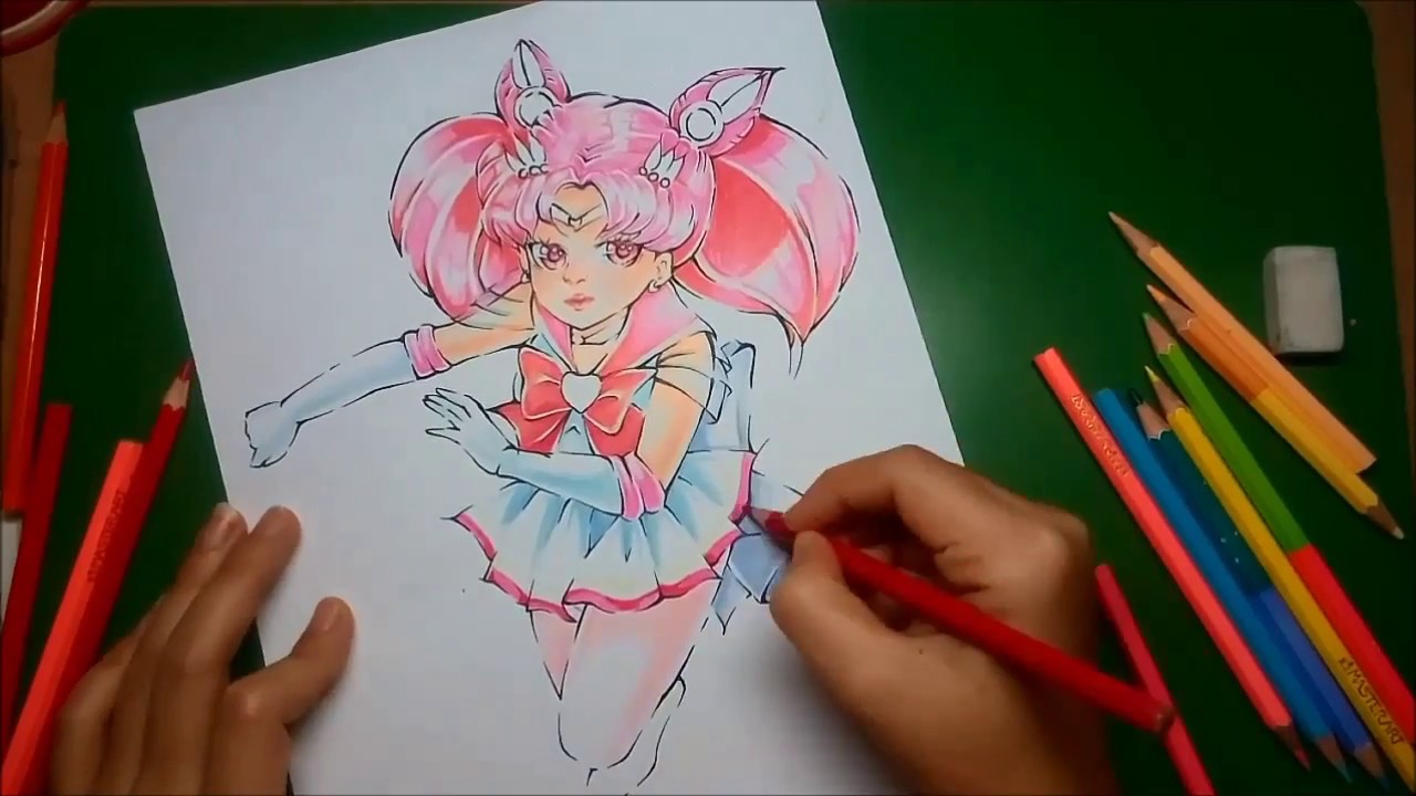 1280x720 Sailor Moon Mini Moon Speed Drawing Chibiusa