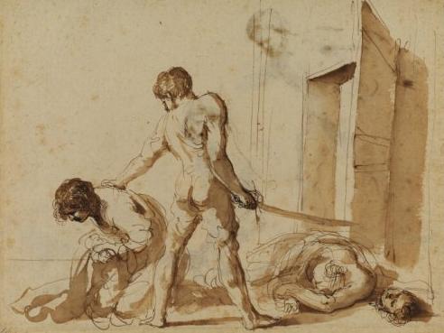 492x369 Martyrdom Of Saints John And Paul, Drawing By Guercino (Barbieri