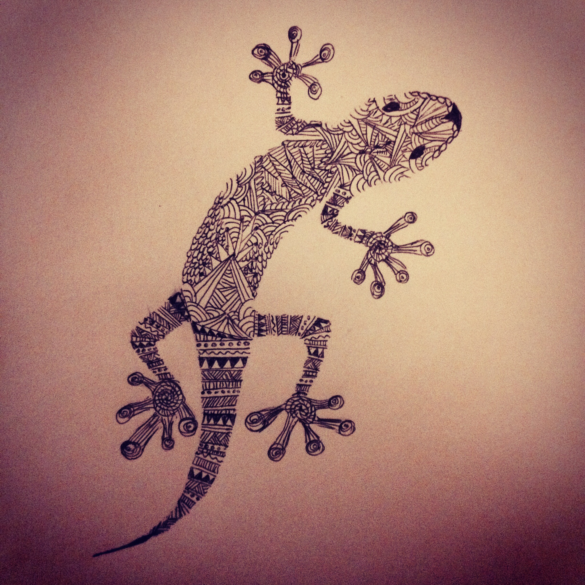 2048x2048 Aztec Print Salamander Drawing I Made Texture Zentangle