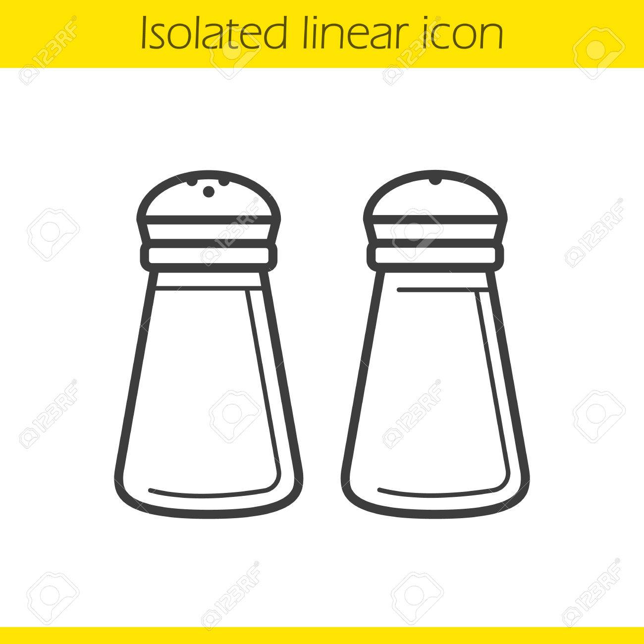 1300x1300 Salt And Pepper Shakers Linear Icon. Kitchenware. Cooking