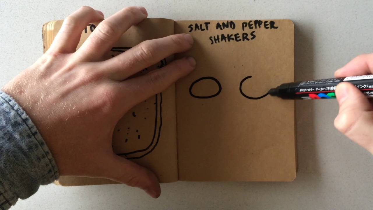 1280x720 How To Draw Salt And Pepper Shakers