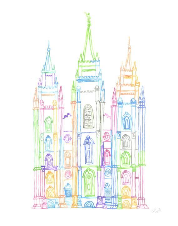 570x725 Salt Lake City, Utah Lds Temple Celeste C. Clark