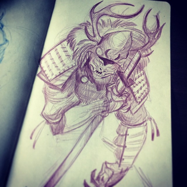 640x640 Saw A Really Cool Samurai Helmet Design And Had To Draw Something