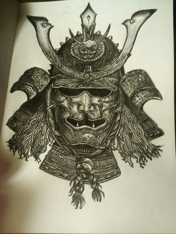 612x816 Samurai Mask Drawing Japan Drawings And Sketches