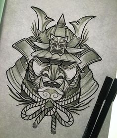 Samurai Mask Drawing at GetDrawings | Free download