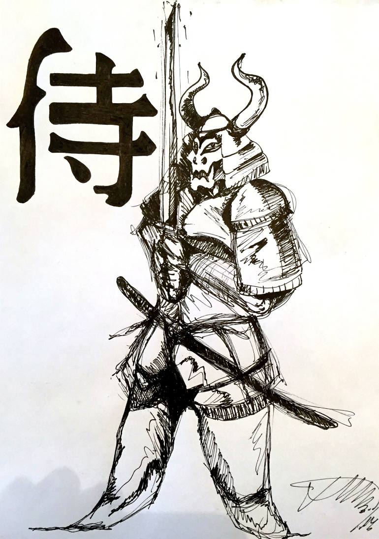 770x1097 Saatchi Art The Last Samurai Drawing By Ramiro Muzaber