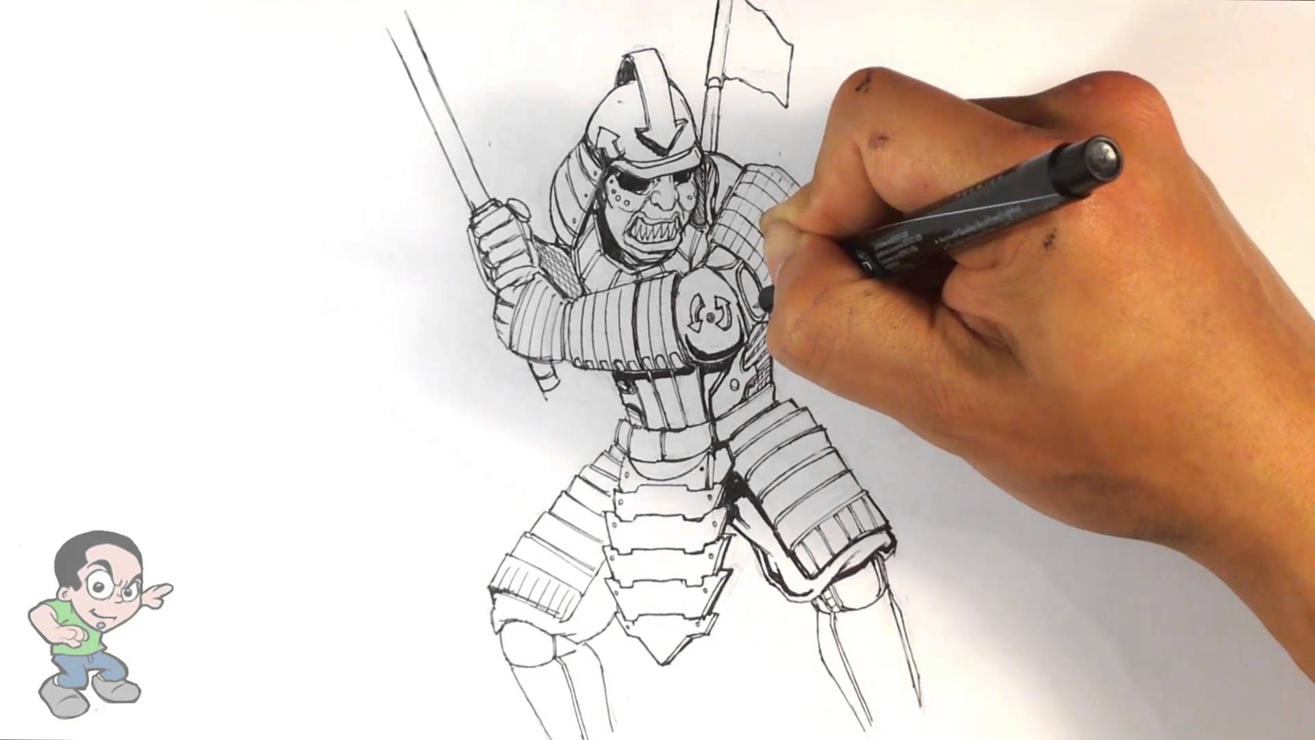 1920x1080 Speed Drawing Samurai