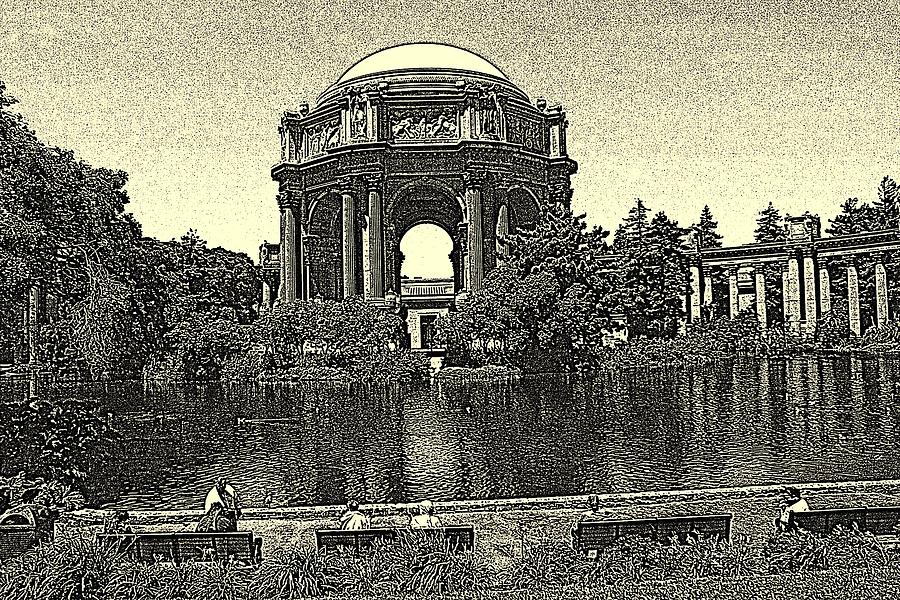 900x600 San Francisco Palace Of Fine Arts Drawing By Art America Gallery