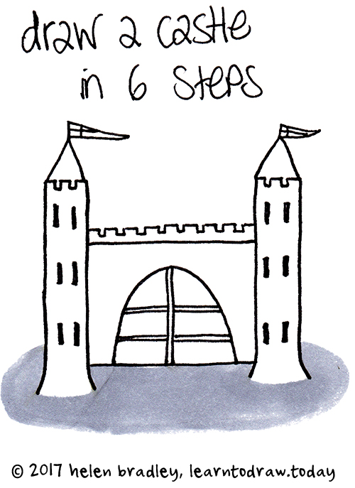 500x687 Learn To Draw A Sand Castle In 6 Easy Steps Learn To Draw