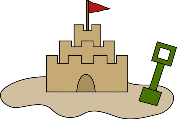 600x405 Sand Castle Free Vector In Open Office Drawing Svg ( Svg ) Vector