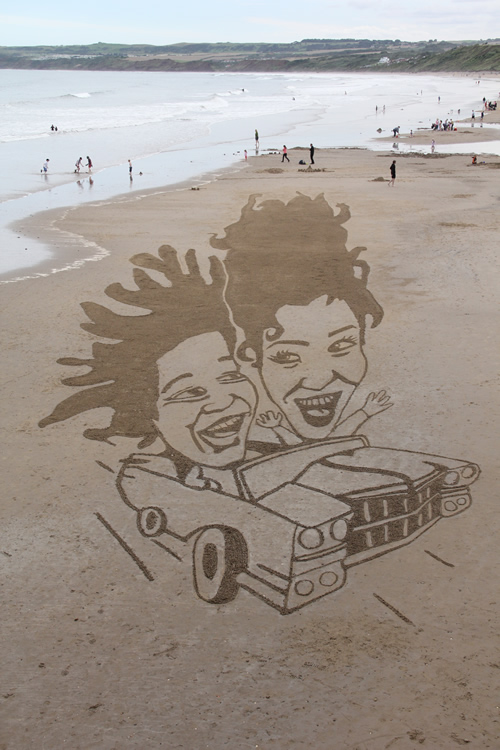 500x750 Sand Drawing For Cbbc's New Art Show Totally Rubbish