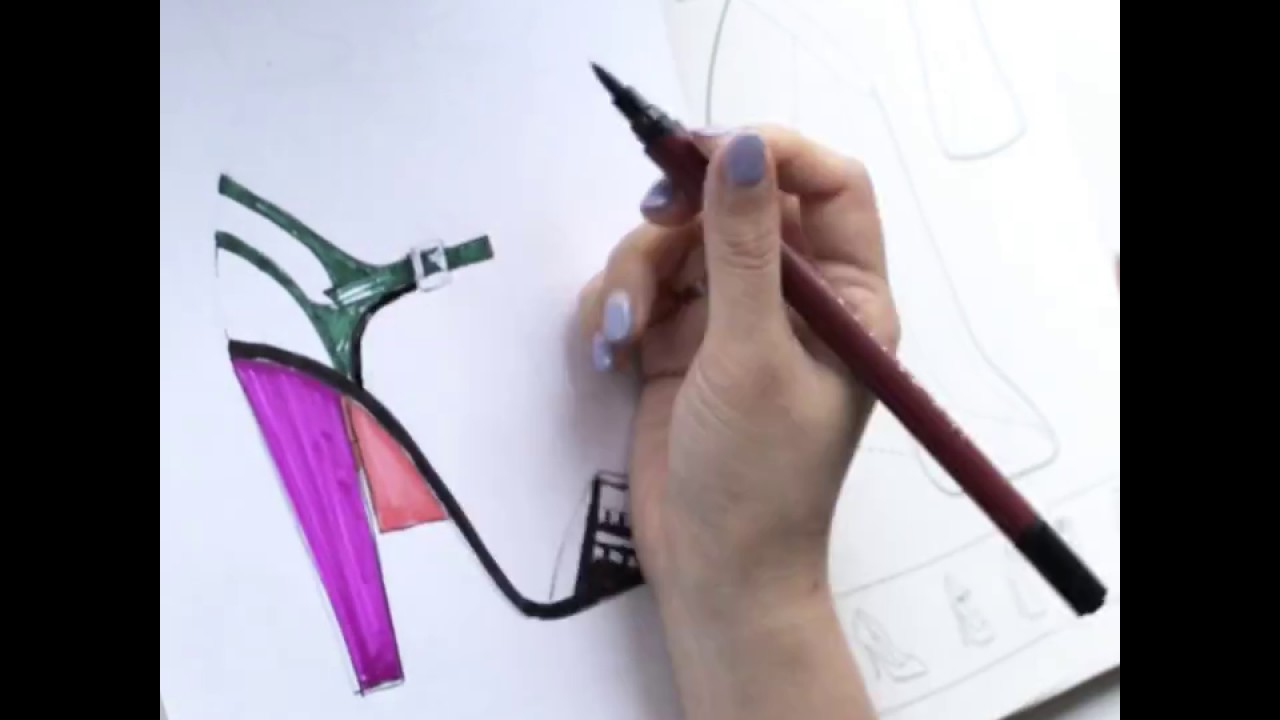 1280x720 How To Draw Sandals With Shoe Design Book