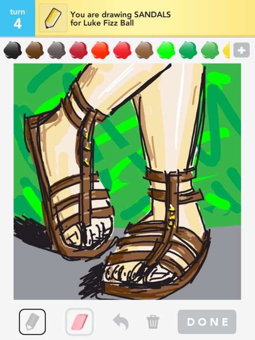 500x667 Sandals Drawings
