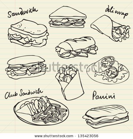 450x470 Sandwich Drawing Chalkboard