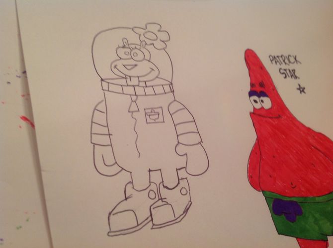 670x500 How To Draw Sandy Cheeks From Spongebob Squarepants 9 Steps