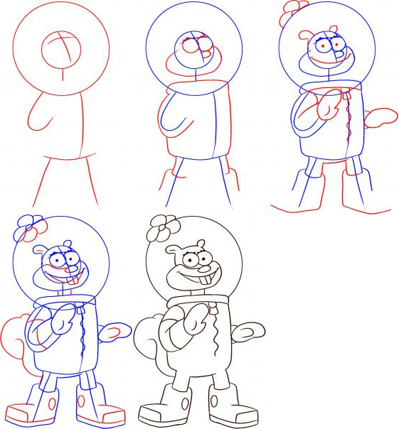 561x604 How To Draw Spongebob, Step By Step