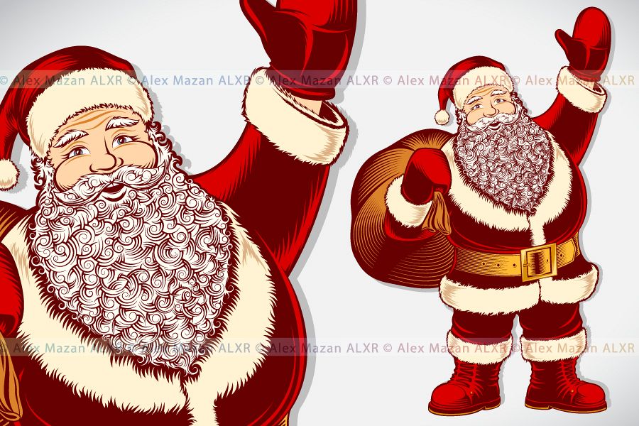 900x600 Vector Santa Claus Cartoon Character Vi Design Bundles