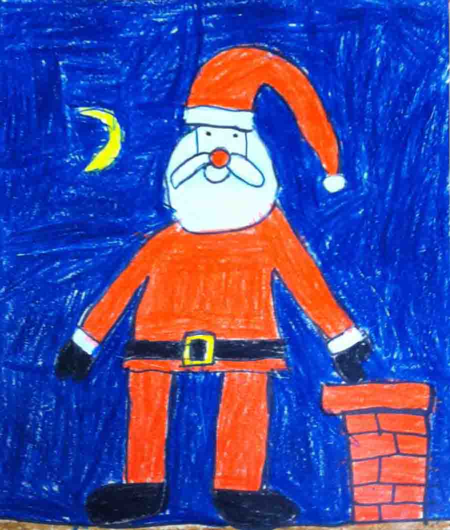 900x1060 Santa Claus Drawing Art Projects For Kids