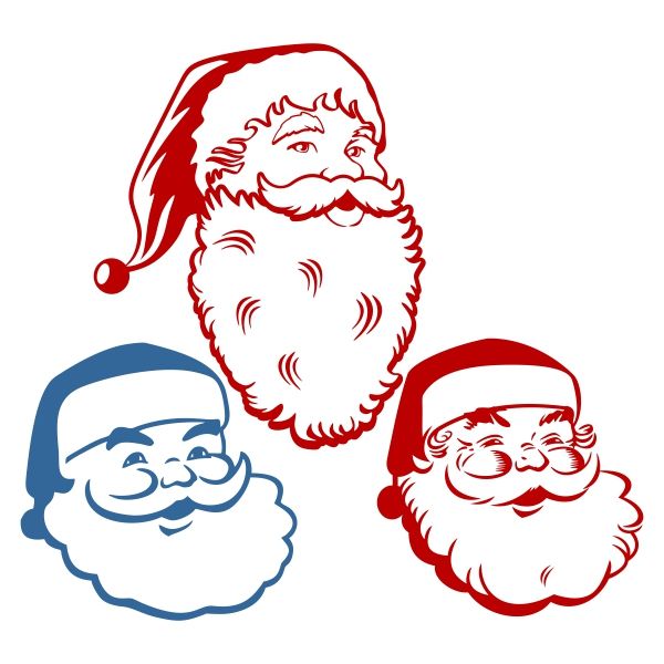 600x600 Santa Claus Face Cuttable Designs Svg Files Santa