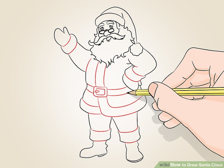 728x546 How To Draw Santa Claus 14 Steps (With Pictures)