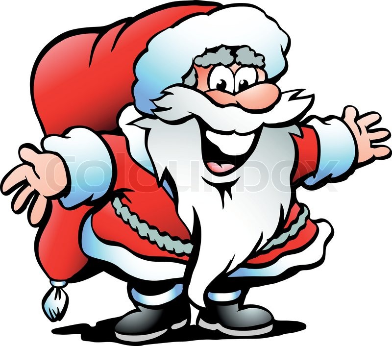 800x706 Hand Drawn Vector Illustration Of An Santa Claus Stock Vector