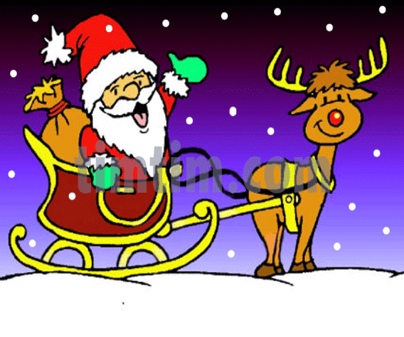 568x474 Free Drawing Of Santa And Rudolph 4 From The Category Christmas