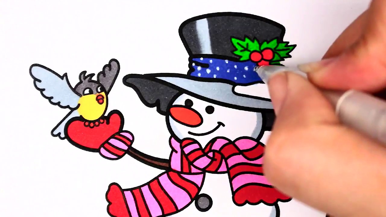 1280x720 How To Draw Santa Claus In His Sleigh Cute Drawing Snowmanr