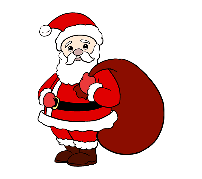 678x600 How To Draw Santa Claus In A Few Easy Steps Easy Drawing Guides