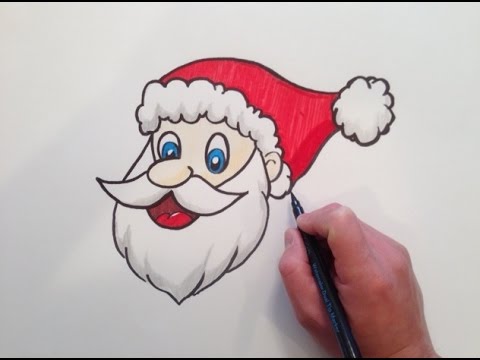 480x360 How To Draw Santa Claus Head