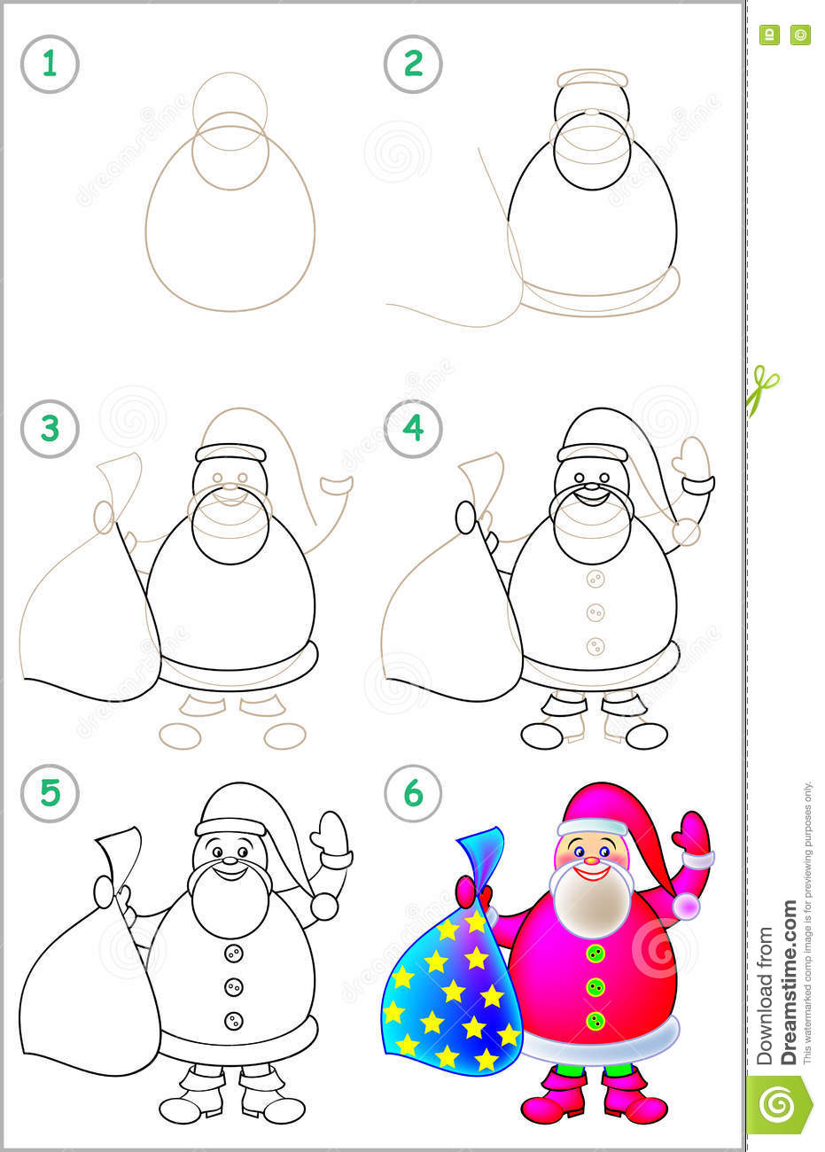 931x1300 How To Draw Santa Best Picture