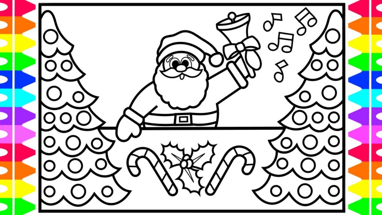 1280x720 How To Draw Santa Claus Jingle Bells Santa Drawing Step By Step