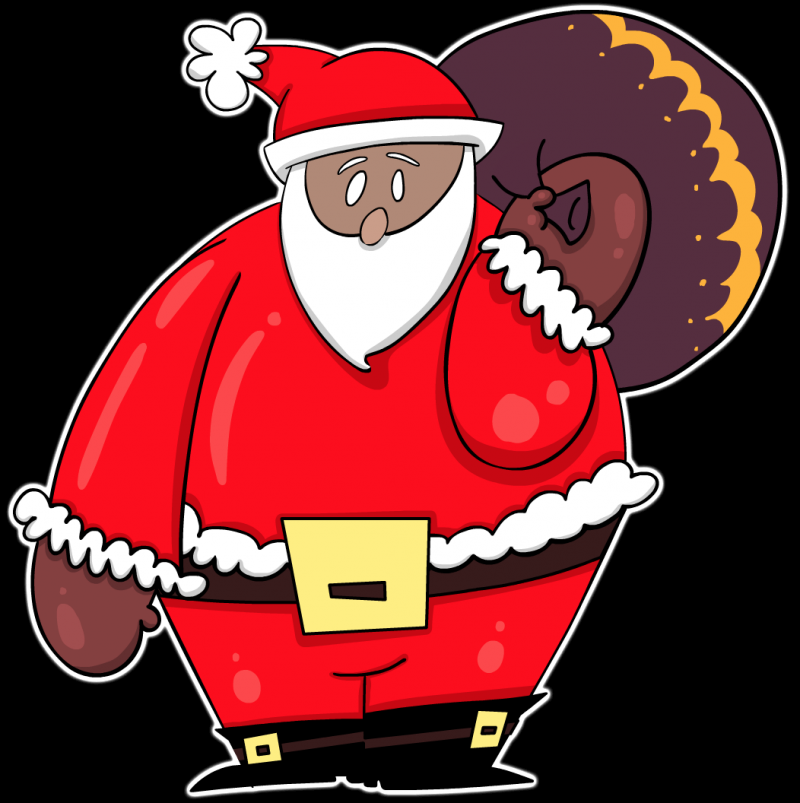800x803 Santa Cartoon How To Draw Santa Claus Step By Step Easy