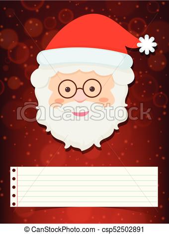 340x470 Christmas Card Template With Santa Illustration Eps Vectors