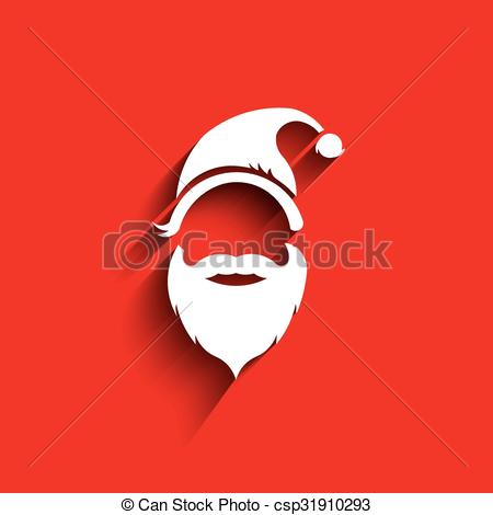 450x470 Santa Hat, Moustache With Beard. Eps Vectors
