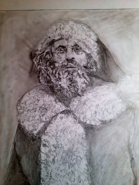 570x760 Psycho Santa Original Pencil Drawing From American By Chunkowood