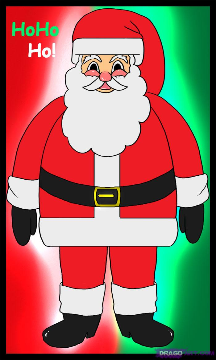 700x1168 Simple Drawing Of Santa Claus