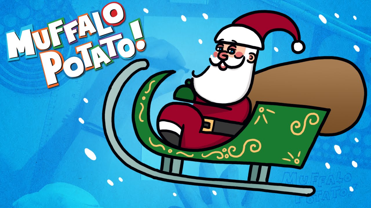 1280x720 How To Draw Santa's Sleigh Using Letters And Numbers With Muffalo