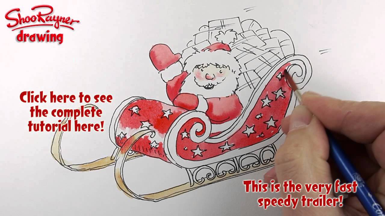 1280x720 How To Draw Santa's Sleigh Fast!