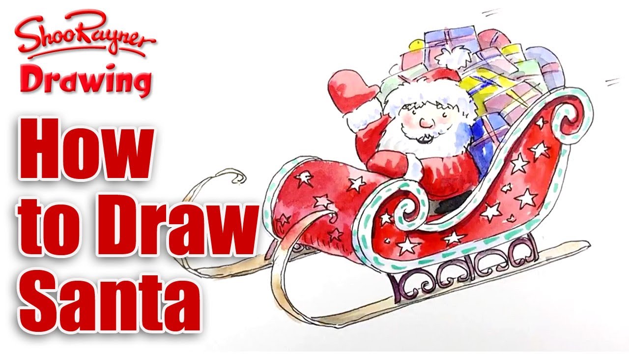 1280x720 How To Draw Santa's Sleigh For Christmas