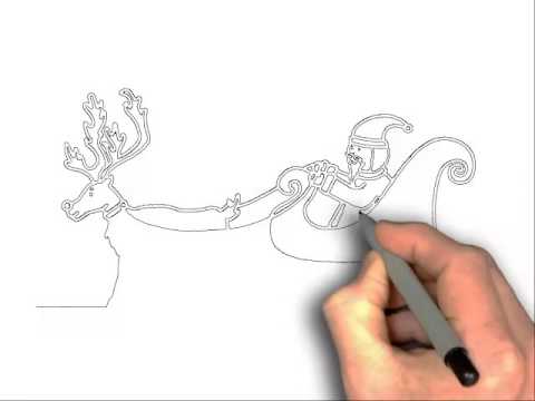 480x360 How To Draw Santa Claus Sleigh