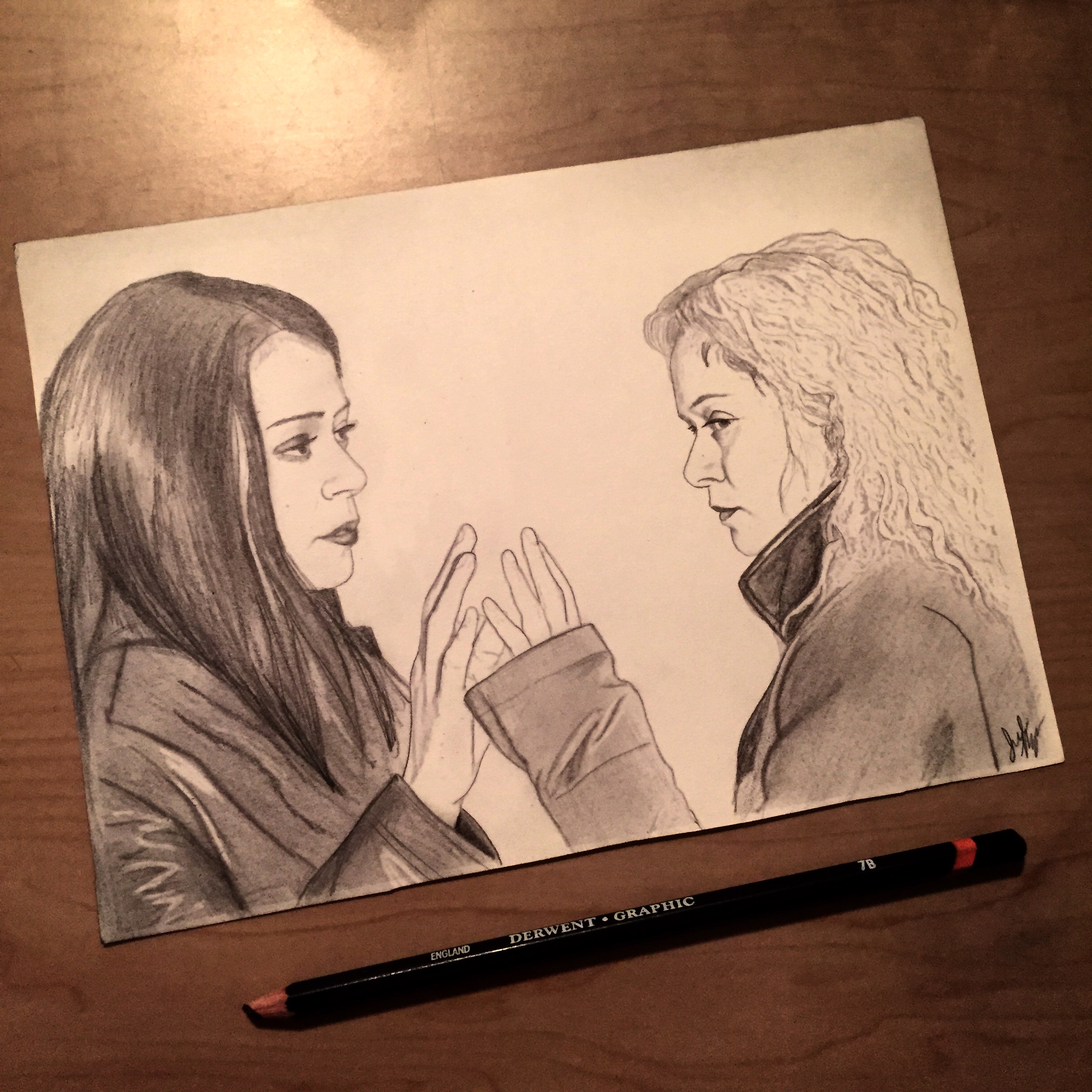 2448x2448 Sarah And Helena (Orphan Black Drawing) My Art