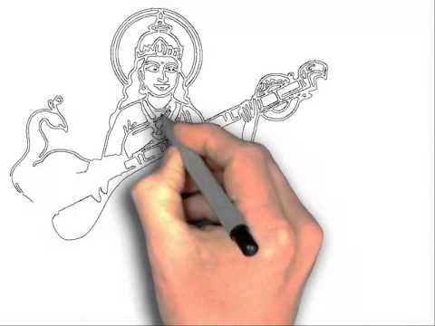 480x360 How To Draw Saraswati