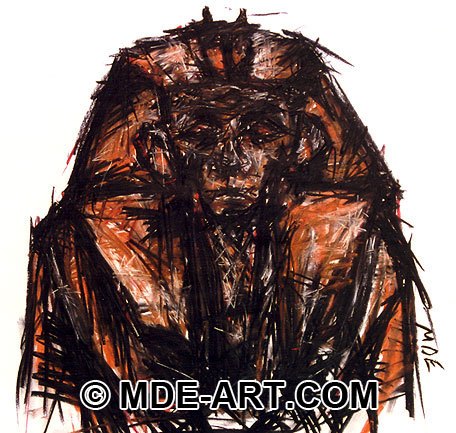 456x433 Sarcophagus Charcoal Drawing