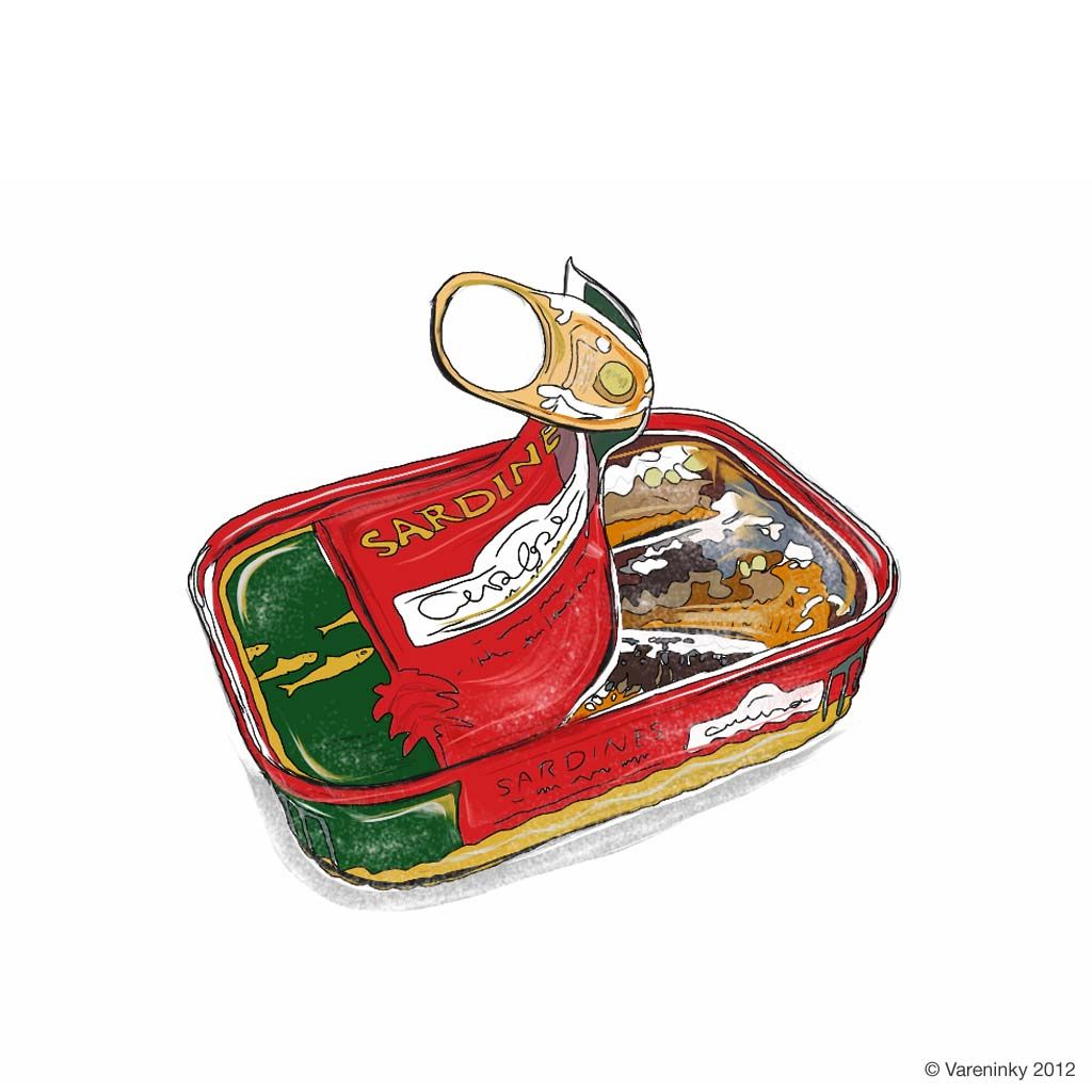 1024x1024 A Sardine Can Painting I Love Sardine Cans Food