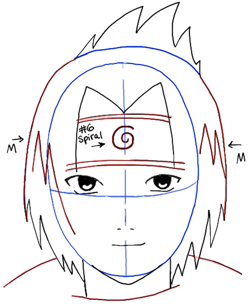 500x614 How To Draw Sasuke Uchiha From Naruto Step By Step Drawing