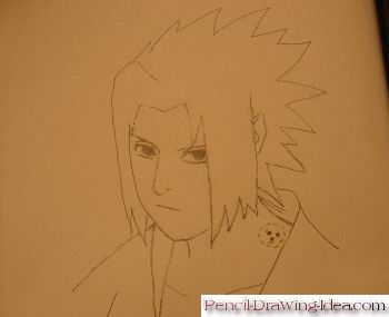 350x285 How To Draw Sasuke Uchiha Step By Step. Sketch Pencil Idea