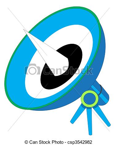 380x470 Illustration Drawing Of Television Satellite Dish Clip Art