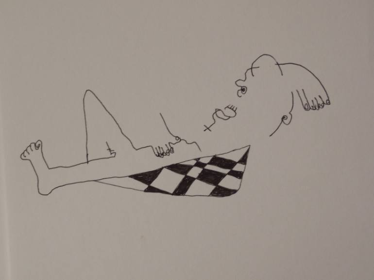 770x578 Saatchi Art In Sauna Drawing By Yutro Last